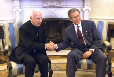 Pio Laghi e George W. Bush - 5 marzo 2003